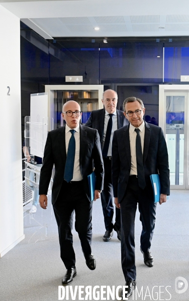 Conference de presse d Éric Ciotti d Olivier Marleix et de Bruno Retailleau 