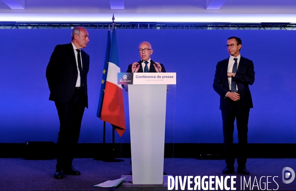Conference de presse d Éric Ciotti d Olivier Marleix et de Bruno Retailleau 