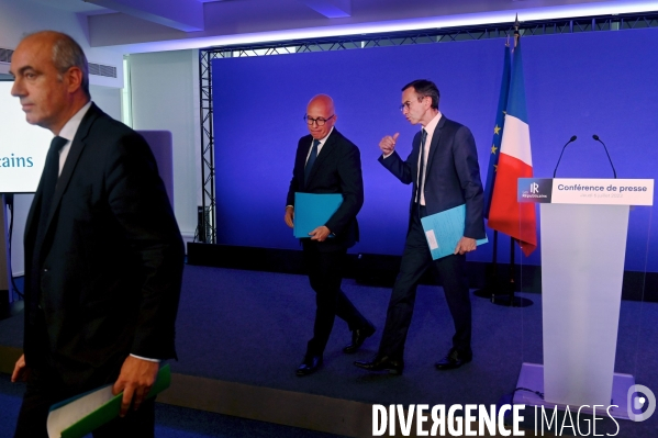 Conference de presse d Éric Ciotti d Olivier Marleix et de Bruno Retailleau 