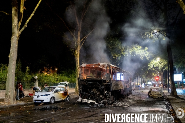 Nuit d emeute à Vaulx-en-Velin et Lyon après la mort de Nahel.