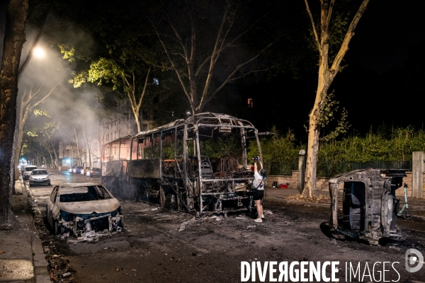 Nuit d emeute à Vaulx-en-Velin et Lyon après la mort de Nahel.
