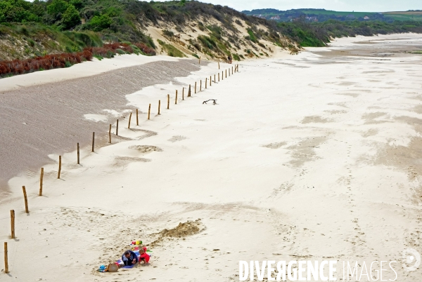L  erosion du trait de cote dans la baie de Wissant