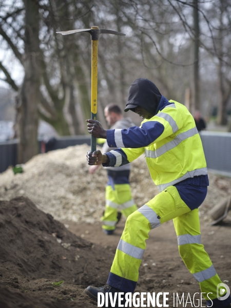 Chantier d améngement urbain et d  insertion ouvert aux personnes en difficultés