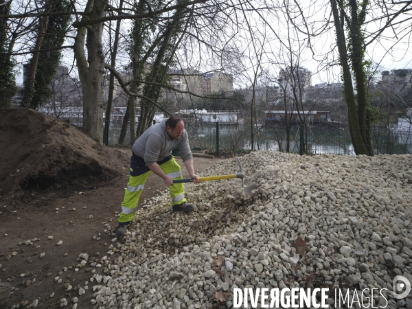 Chantier d améngement urbain et d  insertion ouvert aux personnes en difficultés