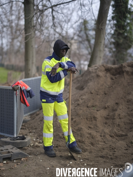 Chantier d améngement urbain et d  insertion ouvert aux personnes en difficultés