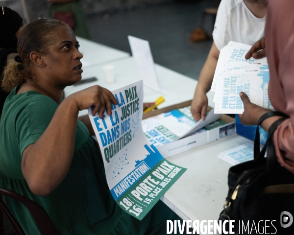 Préparation Marche pour la paix et la justice dans les quartier