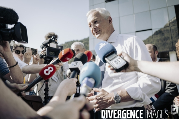 Déplacement de Bruno le Maire en Haute - Savoie.