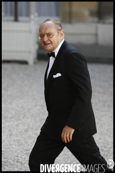 Diner officiel pour l emir du qatar a l elysee.