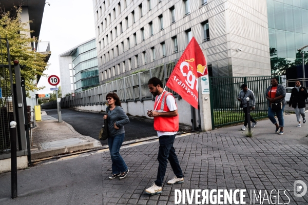 Manifestation des travailleurs du dechet