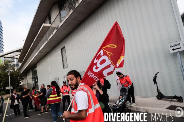 Manifestation des travailleurs du dechet