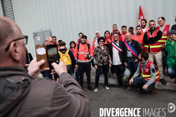 Manifestation des travailleurs du dechet