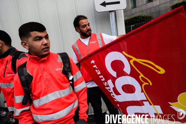 Manifestation des travailleurs du dechet
