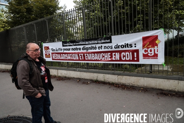Manifestation des travailleurs du dechet