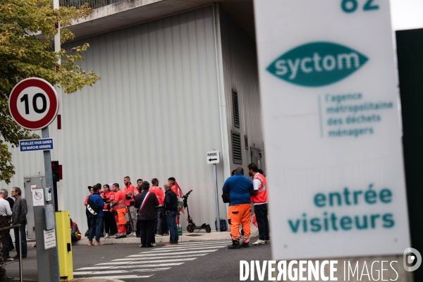 Manifestation des travailleurs du dechet