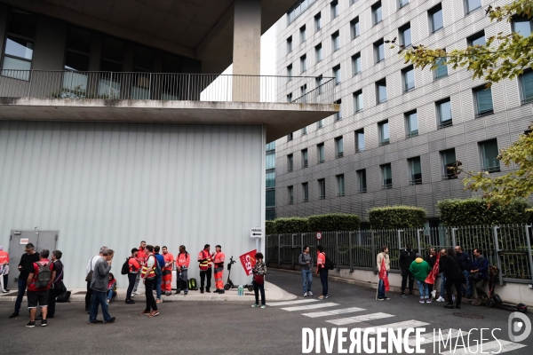 Manifestation des travailleurs du dechet
