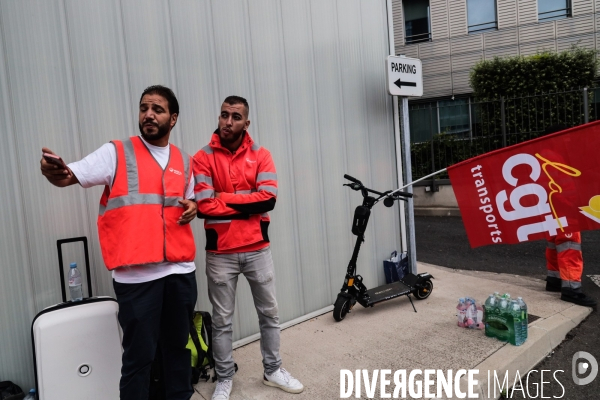 Manifestation des travailleurs du dechet