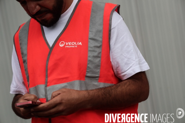 Manifestation des travailleurs du dechet