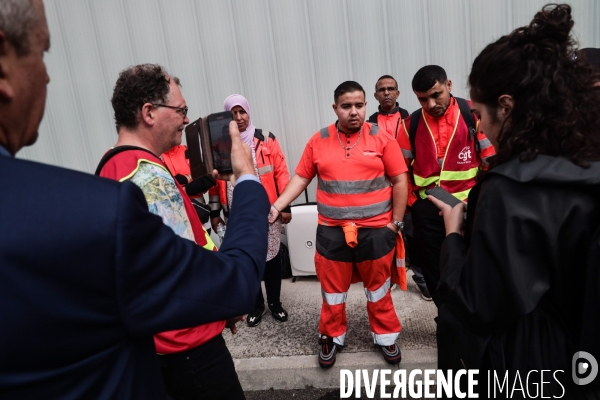 Manifestation des travailleurs du dechet