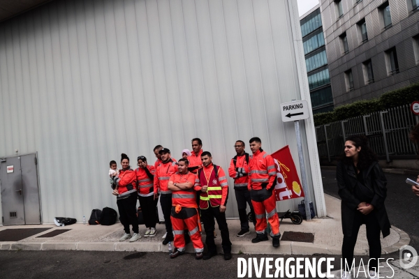 Manifestation des travailleurs du dechet