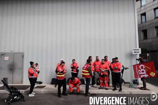 Manifestation des travailleurs du dechet