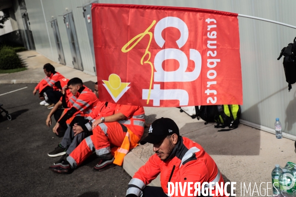 Manifestation des travailleurs du dechet