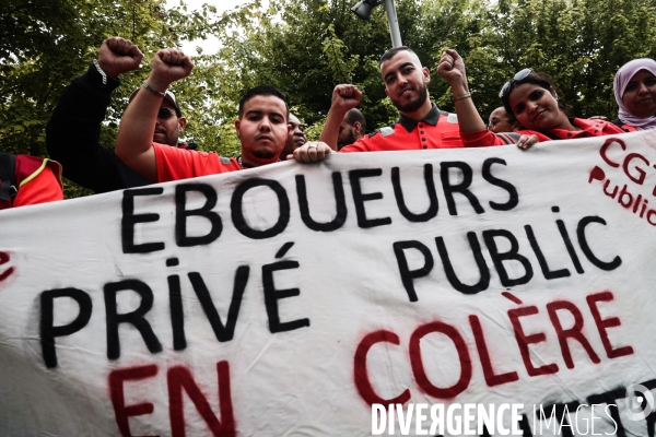 Manifestation des travailleurs du dechet