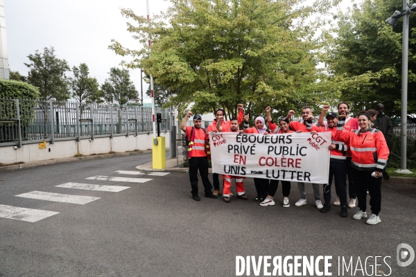 Manifestation des travailleurs du dechet