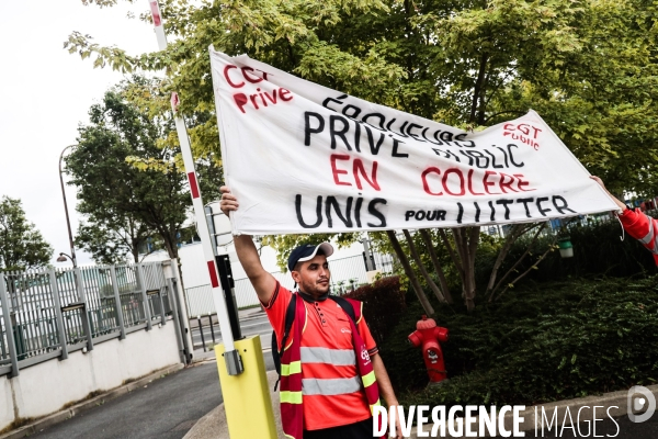 Manifestation des travailleurs du dechet