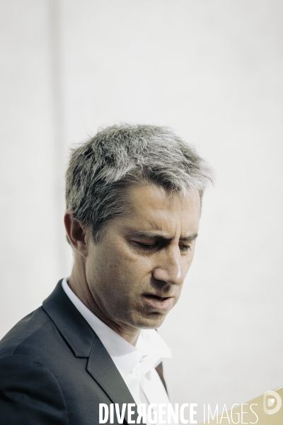 Déplacement de François Ruffin en Normandie.