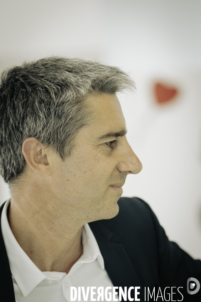 Déplacement de François Ruffin en Normandie.