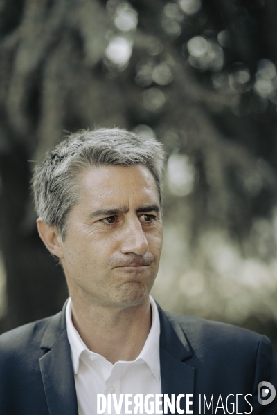 Déplacement de François Ruffin en Normandie.