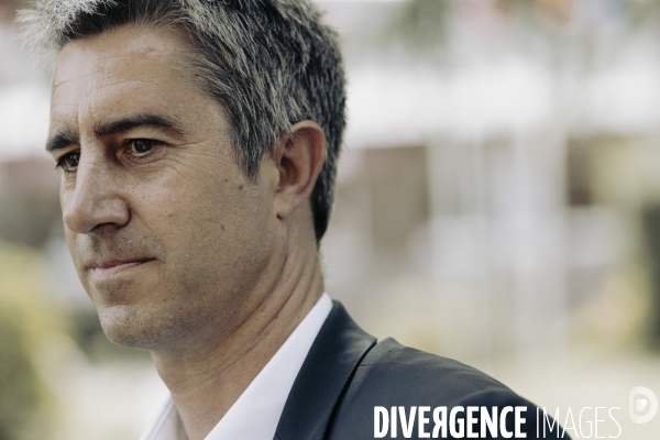 Déplacement de François Ruffin en Normandie.