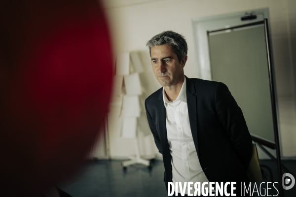 Déplacement de François Ruffin en Normandie.