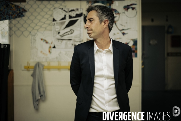 Déplacement de François Ruffin en Normandie.