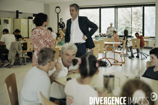 Déplacement de François Ruffin en Normandie.