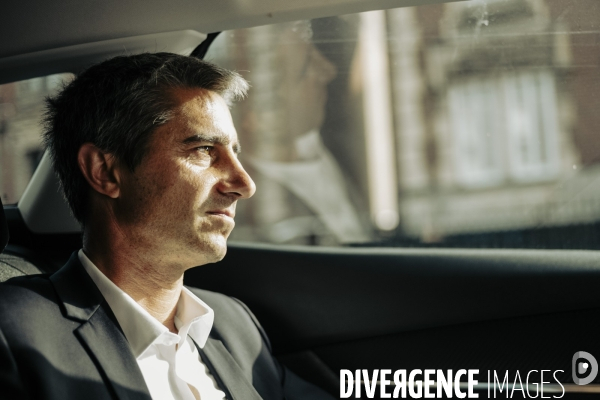 Déplacement de François Ruffin en Normandie.