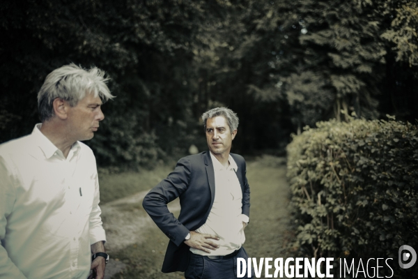 Déplacement de François Ruffin en Normandie.