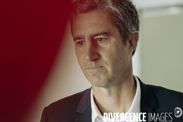 Déplacement de François Ruffin en Normandie.