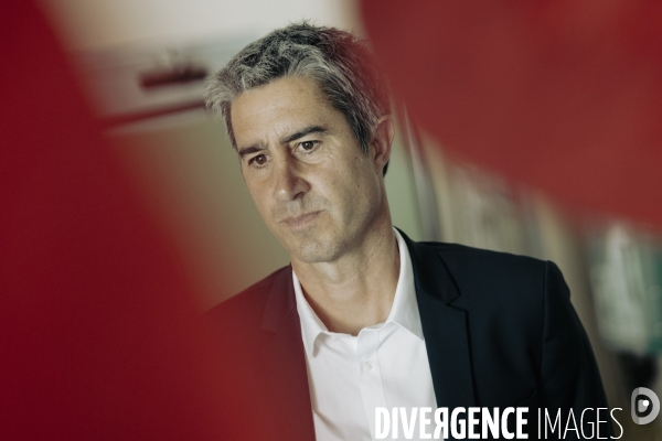 Déplacement de François Ruffin en Normandie.