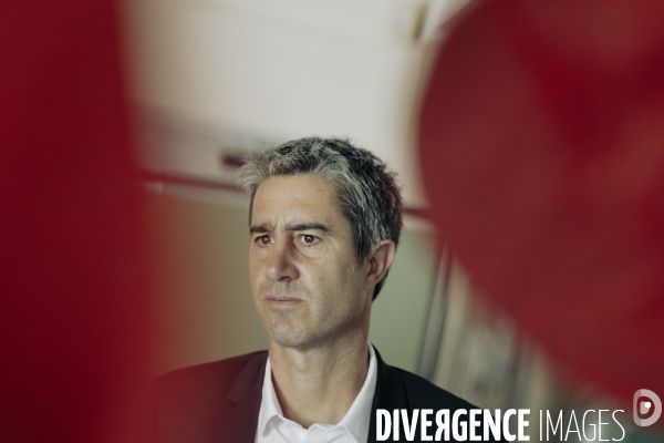 Déplacement de François Ruffin en Normandie.