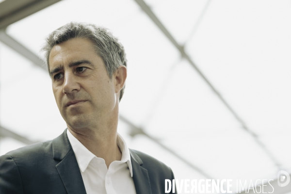 Déplacement de François Ruffin en Normandie.