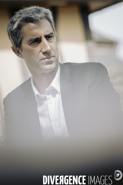 Déplacement de François Ruffin en Normandie.