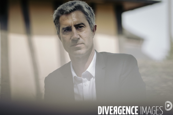 Déplacement de François Ruffin en Normandie.