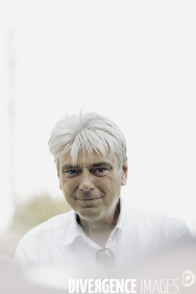 Déplacement de François Ruffin en Normandie.