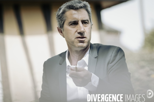 Déplacement de François Ruffin en Normandie.