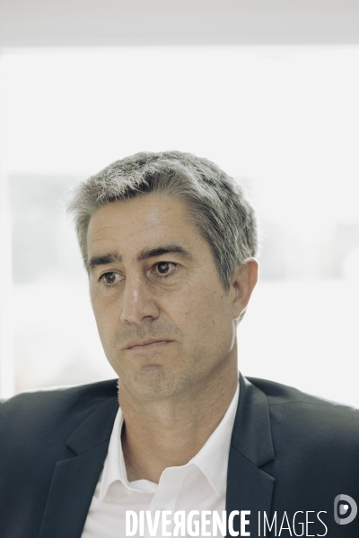 Déplacement de François Ruffin en Normandie.