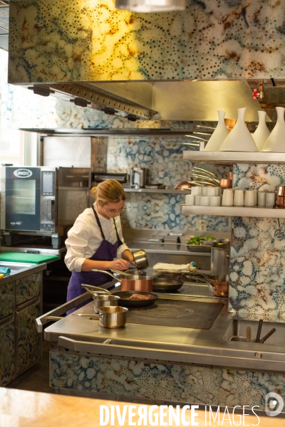 Mathilde L Ecotais et Thierry Marx au restaurant Onor