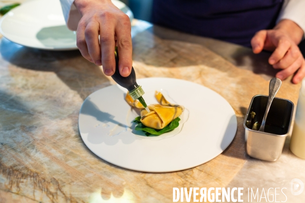 Mathilde L Ecotais et Thierry Marx au restaurant Onor