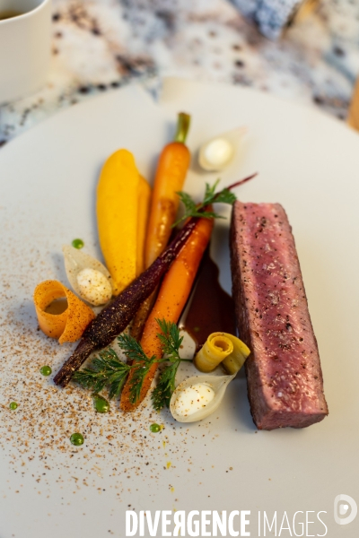 Mathilde L Ecotais et Thierry Marx au restaurant Onor