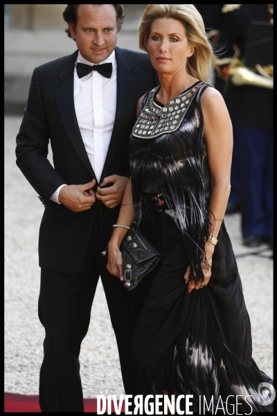 Diner officiel pour l emir du qatar a l elysee.